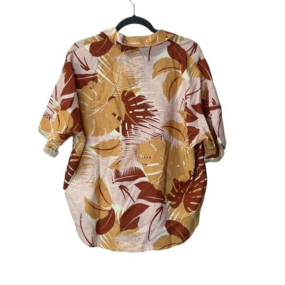 L*Space Gene Set Button Up S/S Top Pull On Shorts Pink/Gold Women's Small NWT - Picture 4 of 13